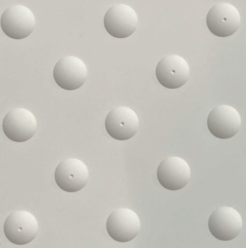 Dalles podotactiles blanc - 825 x 412mm, préadhésivée intérieur