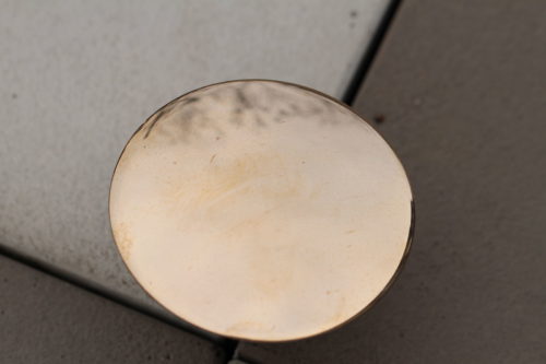 Clou de voirie bronze poli Ø150mm